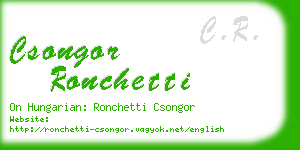 csongor ronchetti business card